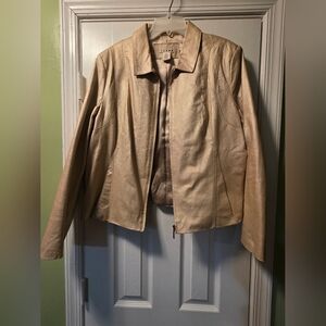 Women's Gold Leather Jacket